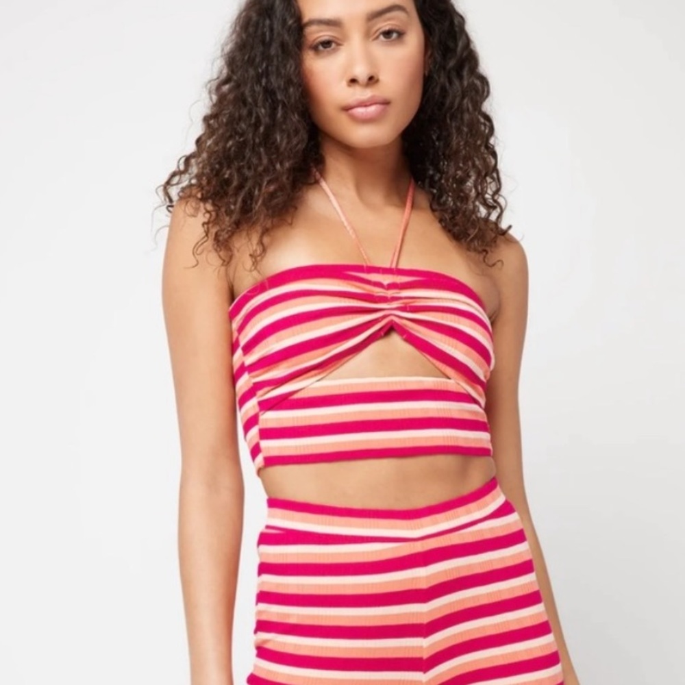 NWT NIP L*Space Paloma Striped Ribbed Crop Top Top Size: XS